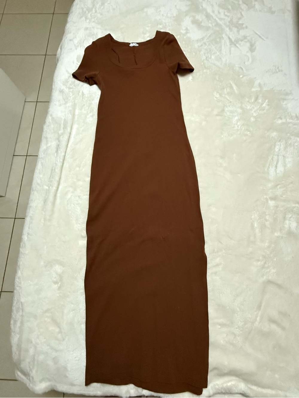 Cotton On Brown Scoop-Neck Maxi Dress